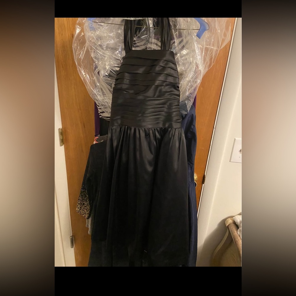 White House Black Market Black Halter Prom Dress